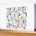 New Mondrian Design Wall Mural Gallery Image 2