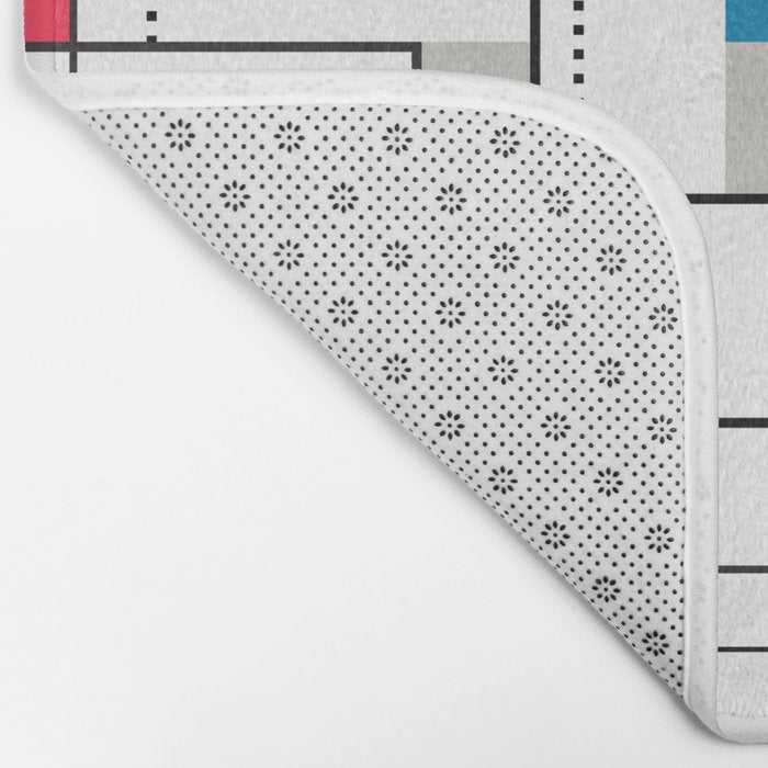 New Mondrian Design Bath Mat Gallery Image 2