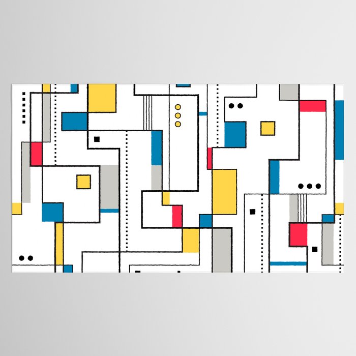 New Mondrian Design Tablecloth Gallery Image 2