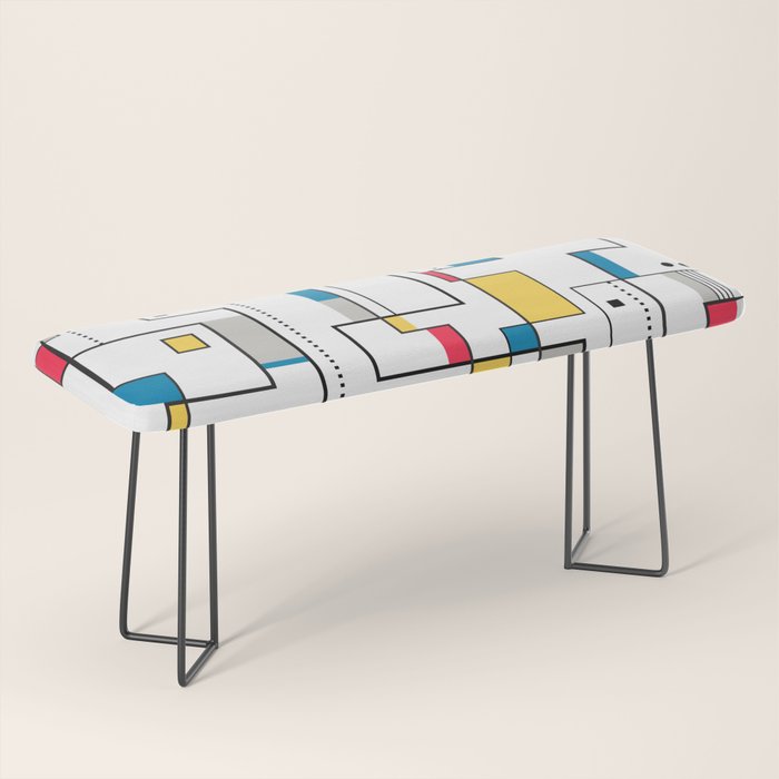 New Mondrian Design Bench Gallery Image 1