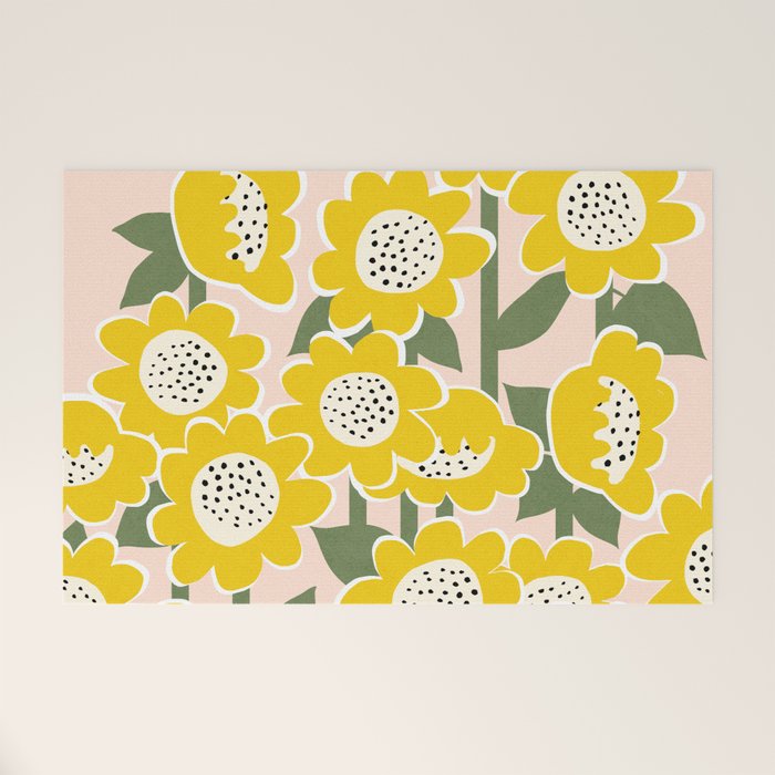 Sunny Flowers #2 Welcome Mat Gallery Image 1