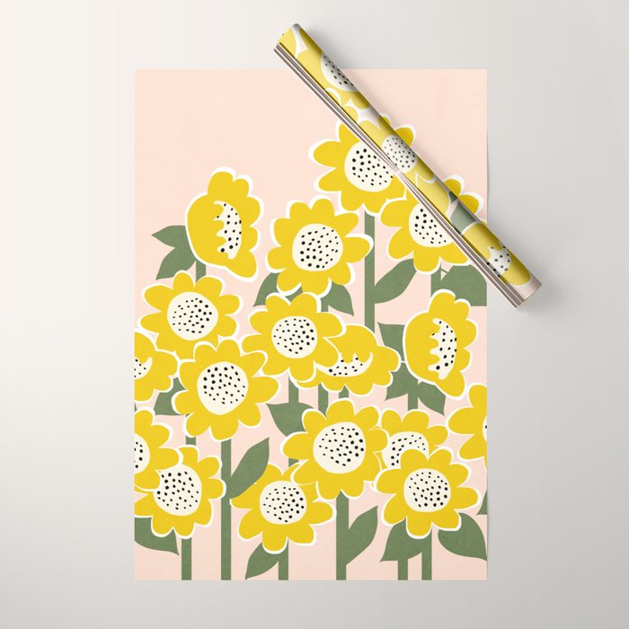 Sunny Flowers #2 Wrapping Paper Gallery Image 1
