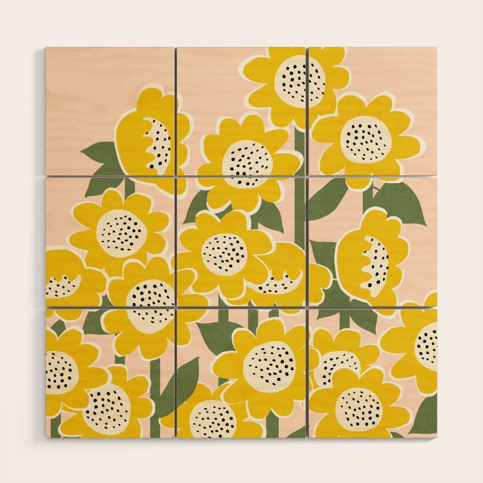 Sunny Flowers #2 Wood Wall Art Gallery Image 1