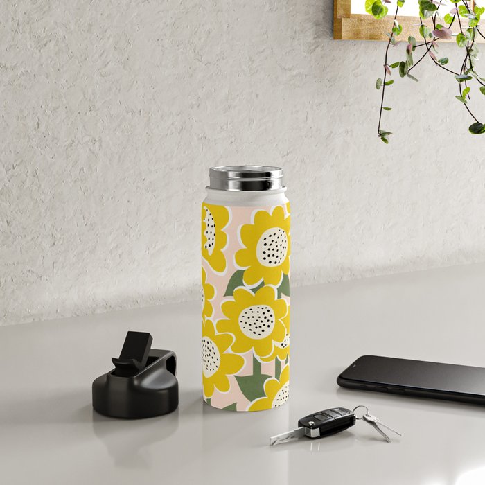 Sunny Flowers #2 Water Bottle Gallery Image 4