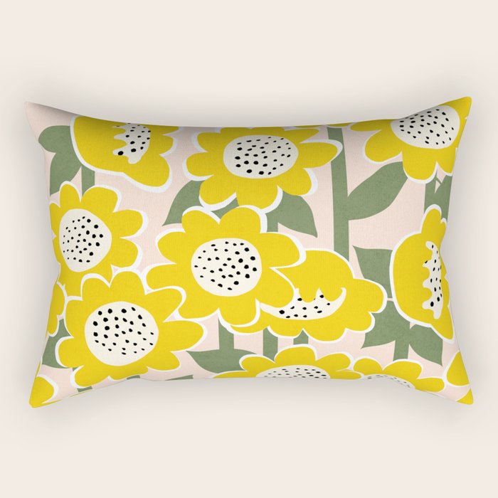 Sunny Flowers #2 Rectangular Pillow Gallery Image 1