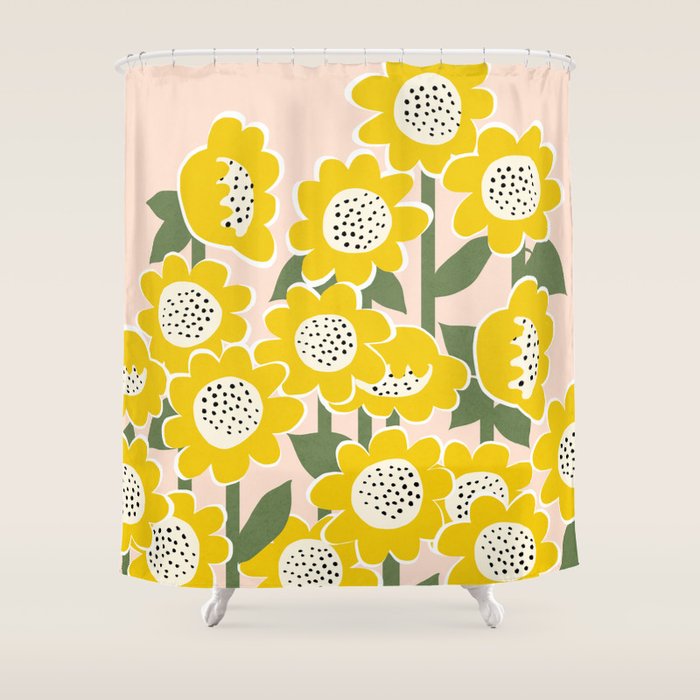 Sunny Flowers #2 Shower Curtain Gallery Image 1