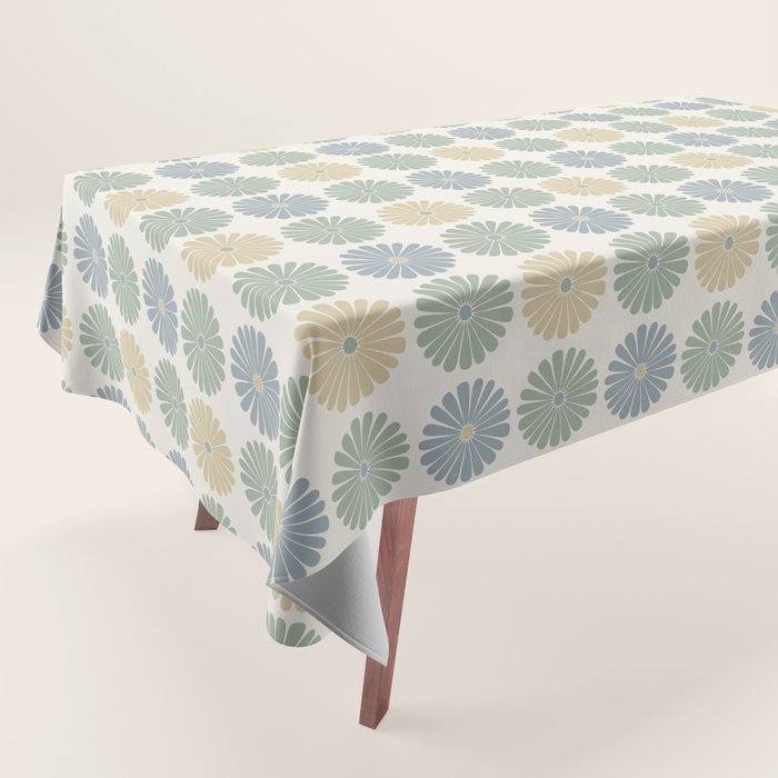 Retro Summer Daisies II Tablecloth Gallery Image 1
