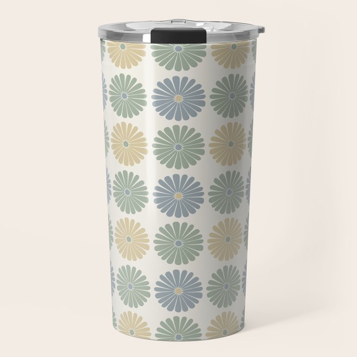 Retro Summer Daisies II Travel Mug Gallery Image 1