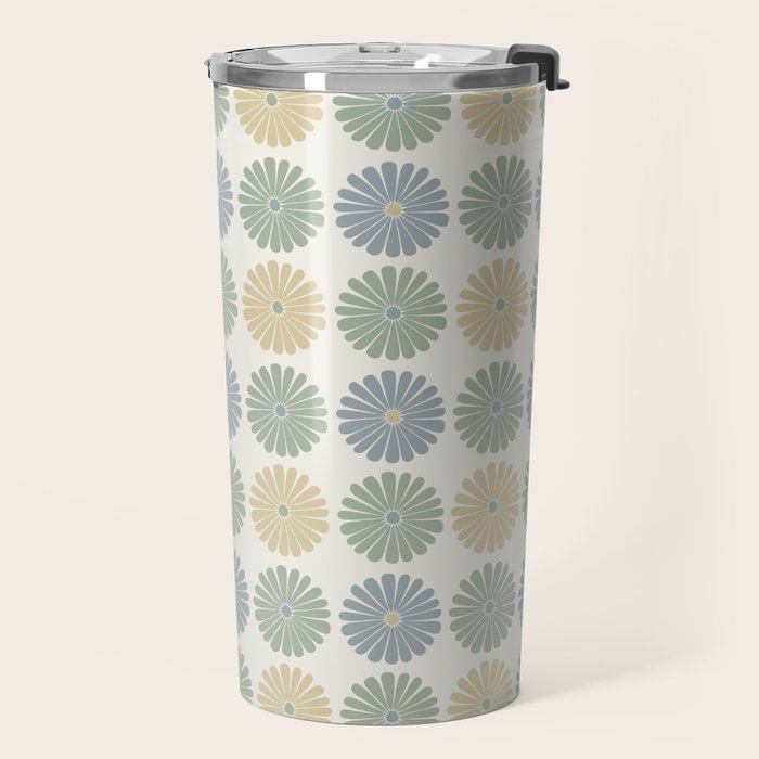 Retro Summer Daisies II Travel Mug Gallery Image 2