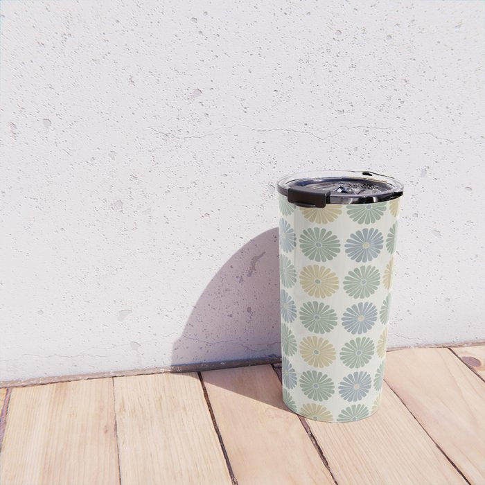 Retro Summer Daisies II Travel Mug Gallery Image 4