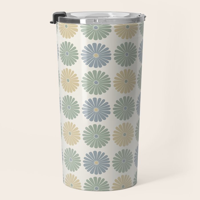 Retro Summer Daisies II Travel Mug Gallery Image 3