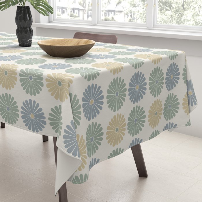 Retro Summer Daisies II Tablecloth Gallery Image 3