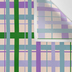 Gingham - Very Peri, Green, turquoise  Wall Tapestry Gallery Image 3