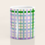 Gingham - Very Peri, Green, turquoise  Coffee Mug Gallery Image 4