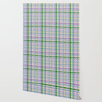 Gingham - Very Peri, Green, turquoise  Wallpaper Gallery Image 2
