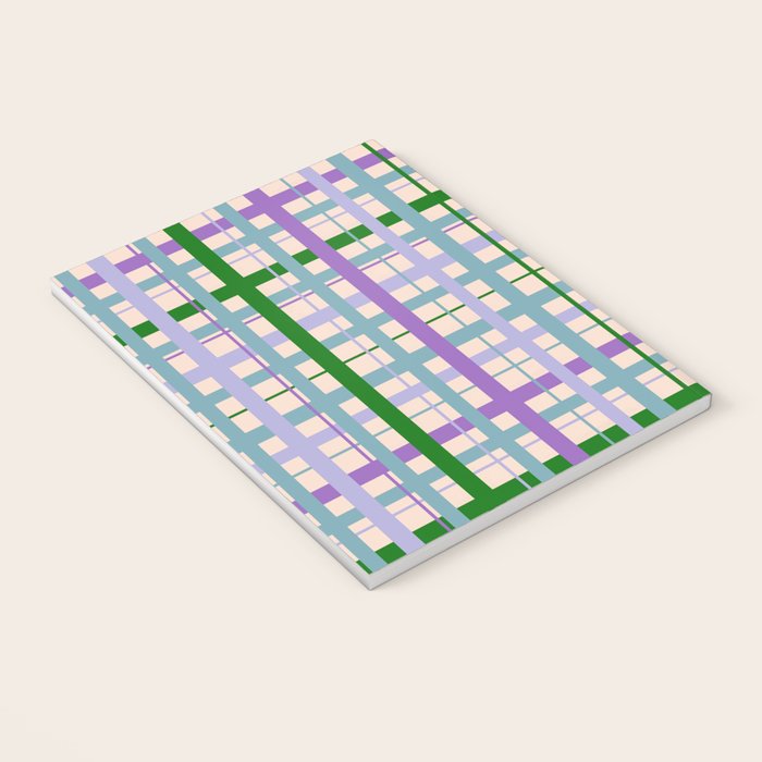 Gingham - Very Peri, Green, turquoise  Notebook Gallery Image 3