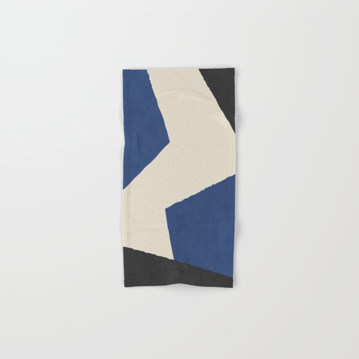 Graphic Edge Shapes - Bleu Navy Bath Towel Gallery Image 1