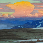 Japan Alps Vintage Beautiful Japanese Woodblock Print Hiroshi Yoshida Landscape Coffee Mug Gallery Image 2