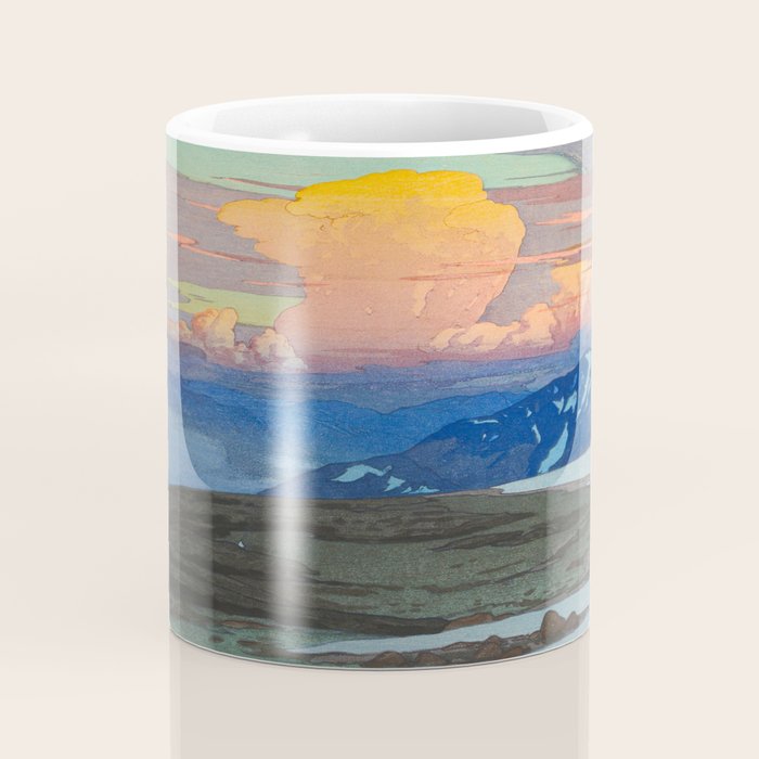 Japan Alps Vintage Beautiful Japanese Woodblock Print Hiroshi Yoshida Landscape Coffee Mug Gallery Image 4