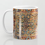Copper Turquoise Antique Tabriz Rug Print Coffee Mug Gallery Image 3