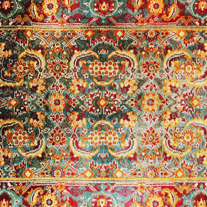 Copper Turquoise Antique Tabriz Rug Print Coffee Mug Gallery Image 2