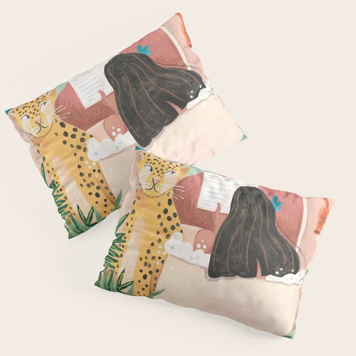 Woman relaxing in bath travel  Pillow Sham Gallery Image 3