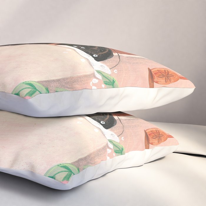 Woman relaxing in bath travel  Pillow Sham Gallery Image 3