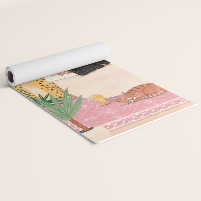 Woman relaxing in bath travel  Yoga Mat Gallery Image 2