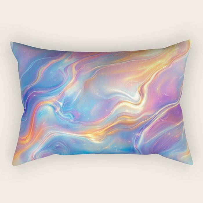 Colorful Opal Texture Seamless Pattern Rectangular Pillow Gallery Image 1
