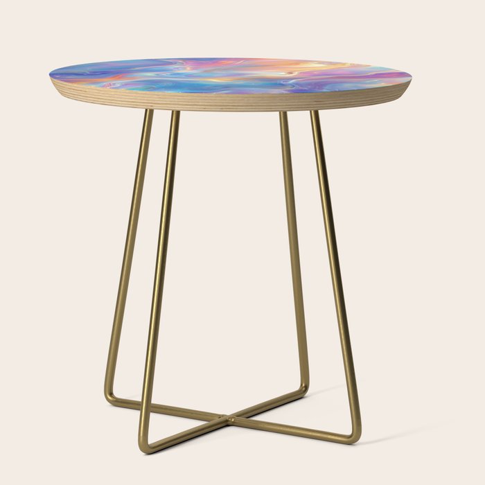 Colorful Opal Texture Seamless Pattern Side Table Gallery Image 1