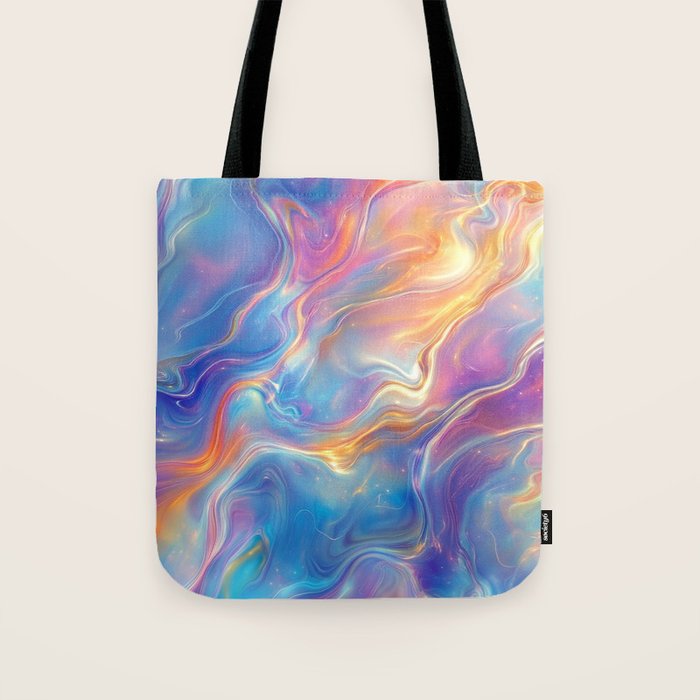 Colorful Opal Texture Seamless Pattern Tote Bag Gallery Image 1