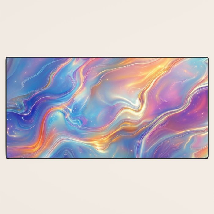 Colorful Opal Texture Seamless Pattern Desk Mat Gallery Image 3