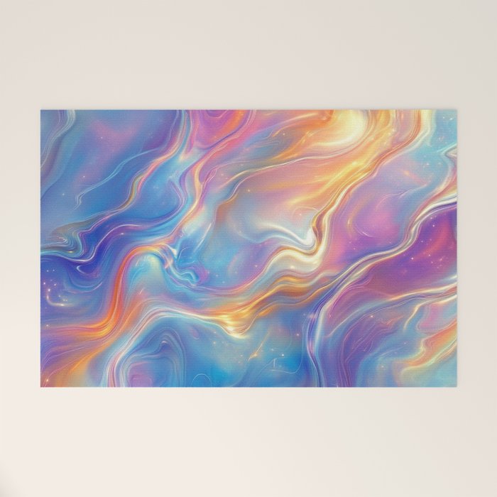 Colorful Opal Texture Seamless Pattern Welcome Mat Gallery Image 1