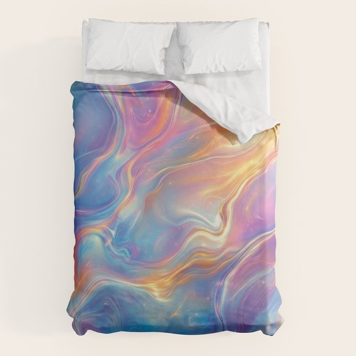 Colorful Opal Texture Seamless Pattern Duvet Cover Gallery Image 6