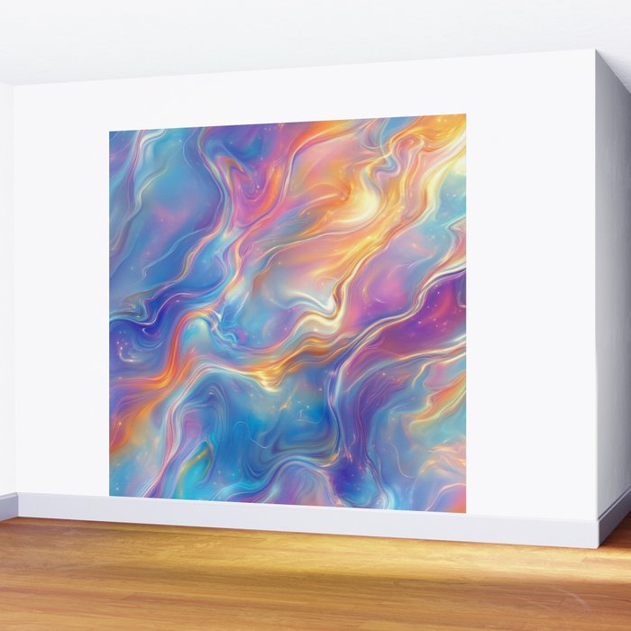 Colorful Opal Texture Seamless Pattern Wall Mural Gallery Image 2