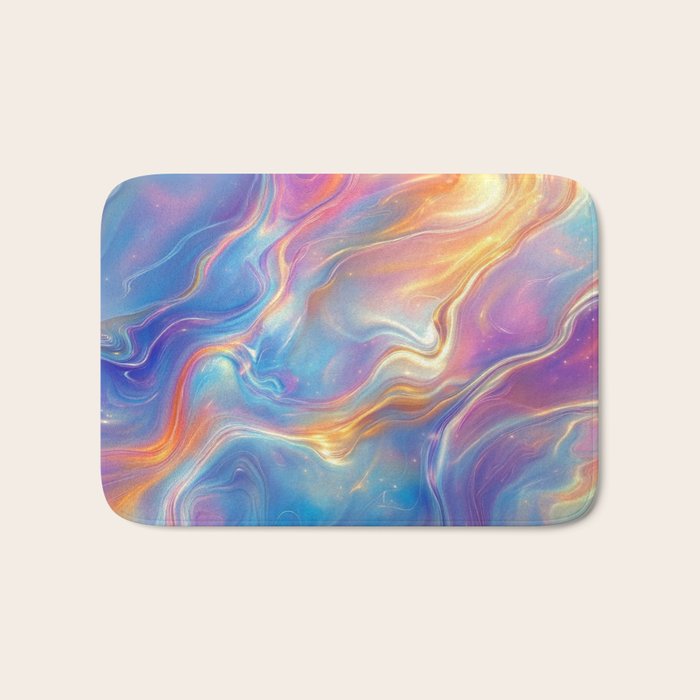 Colorful Opal Texture Seamless Pattern Bath Mat Gallery Image 1