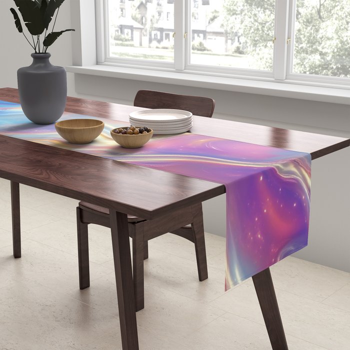 Colorful Opal Texture Seamless Pattern Table Runner Gallery Image 2