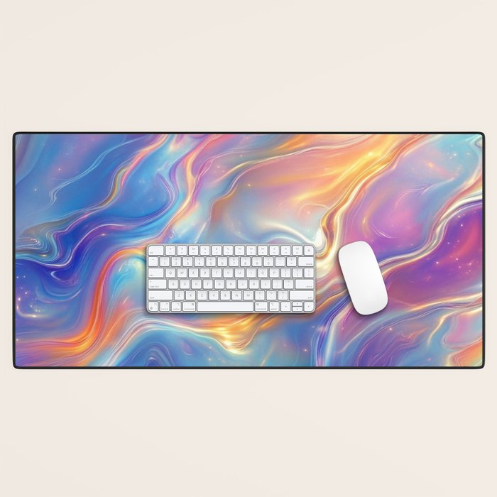 Colorful Opal Texture Seamless Pattern Desk Mat Gallery Image 1