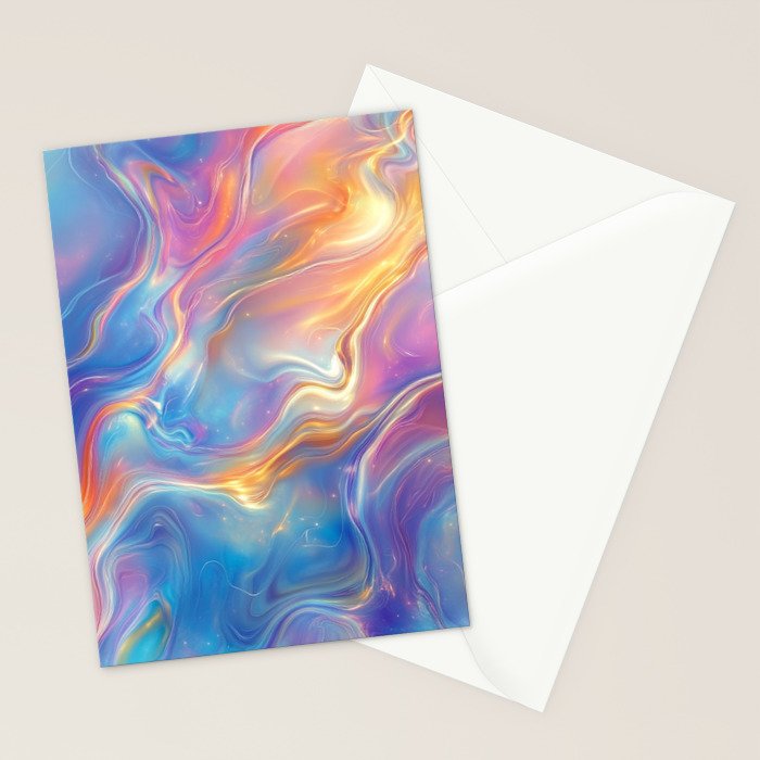 Colorful Opal Texture Seamless Pattern Stationery Card Gallery Image 2