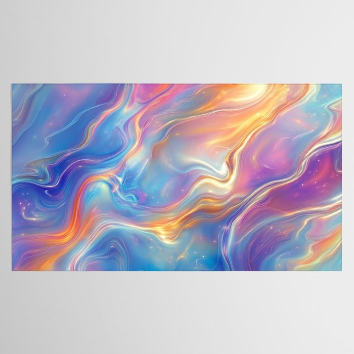 Colorful Opal Texture Seamless Pattern Tablecloth Gallery Image 2