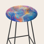 Colorful Opal Texture Seamless Pattern Stool Gallery Image 2