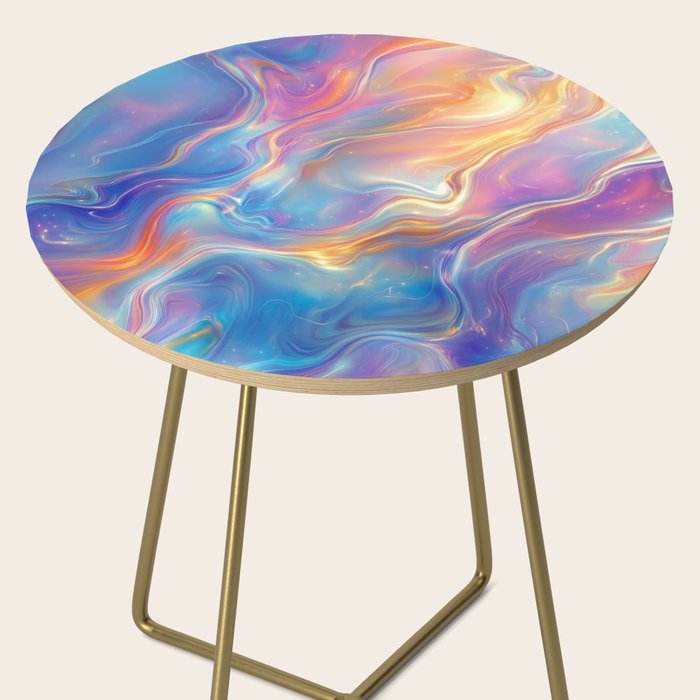 Colorful Opal Texture Seamless Pattern Side Table Gallery Image 2