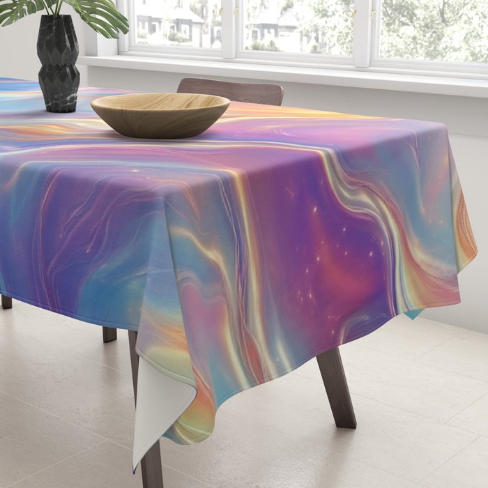 Colorful Opal Texture Seamless Pattern Tablecloth Gallery Image 3
