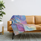 Colorful Opal Texture Seamless Pattern Throw Blanket Gallery Image 1