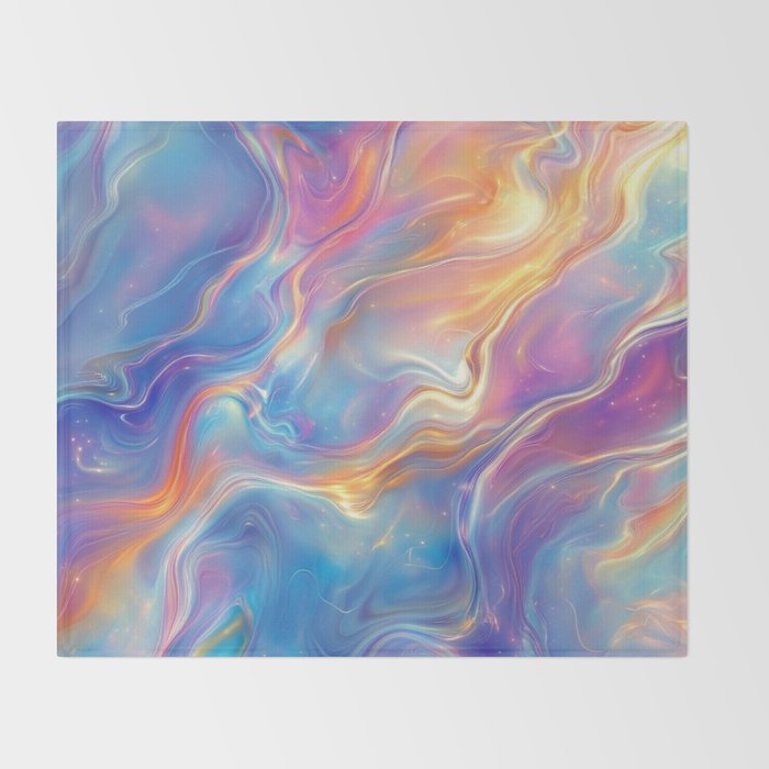 Colorful Opal Texture Seamless Pattern Throw Blanket Gallery Image 2