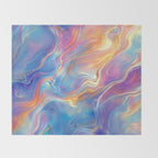 Colorful Opal Texture Seamless Pattern Throw Blanket Gallery Image 2