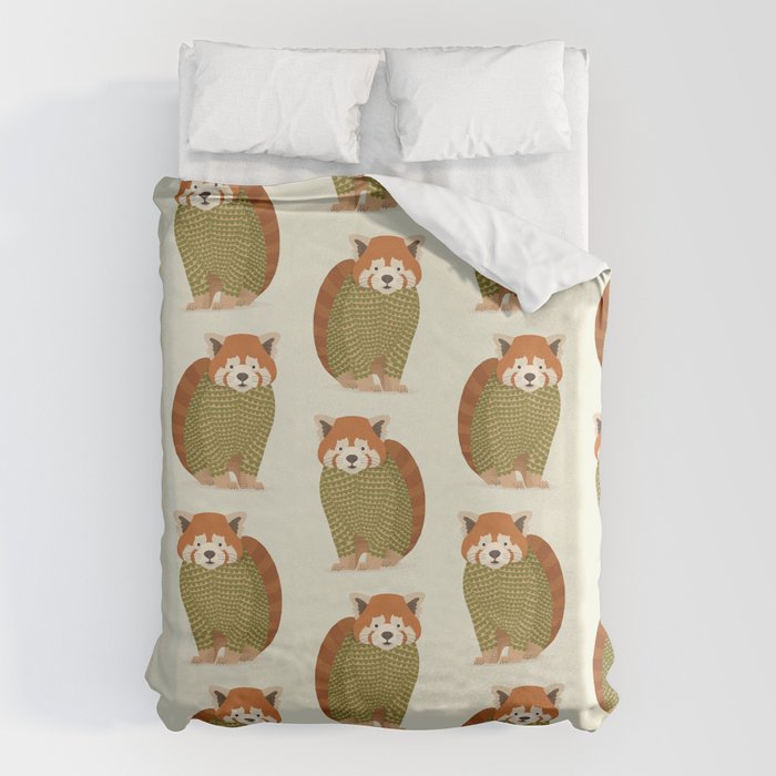 Whimsical Red Panda Duvet Cover Gallery Image 6