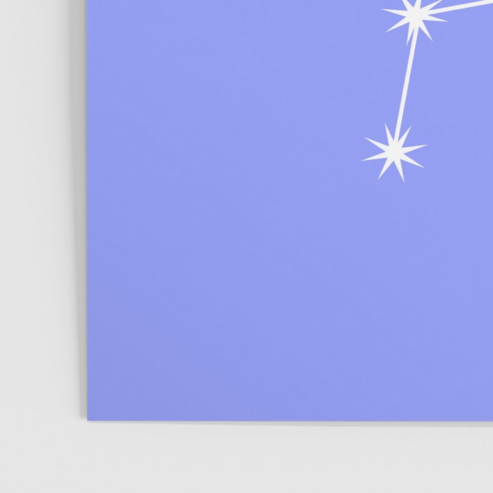 Libra Zodiac Star Constellation Line Art Pastel Purple Poster Gallery Image 3