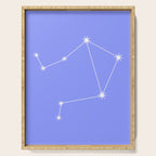 Libra Zodiac Star Constellation Line Art Pastel Purple Serving Tray Gallery Image 1