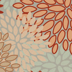 Festive, Floral Prints, Green, Terracotta, Red, Coloured Prints Coffee Mug Gallery Image 2
